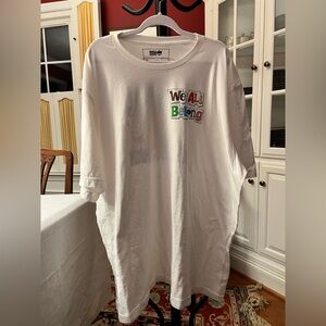 Mattel Monster High White Tee with Multicolor 'We All Belong' Print